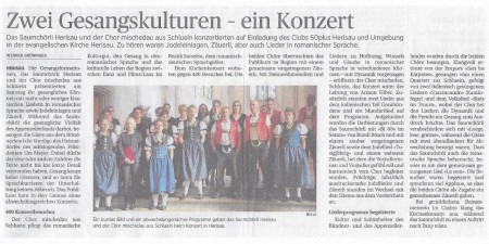 2015 Artikel aus dem "Applaus" (Wochenbeilage der Appenzeller Zeitung)